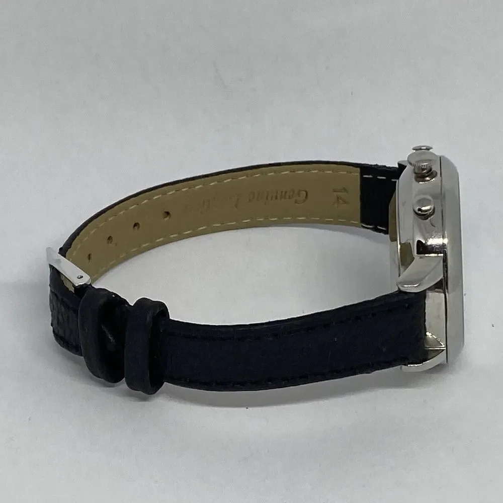 Fossil FTW5019 Women's Black Leather Silver Analog Dial Hybrid Smart Watch XX811